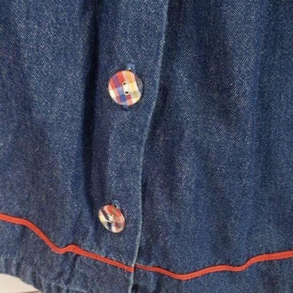 Class Club Baby vtg 90s Blue Jean Button Up dress - Picture 3 of 6